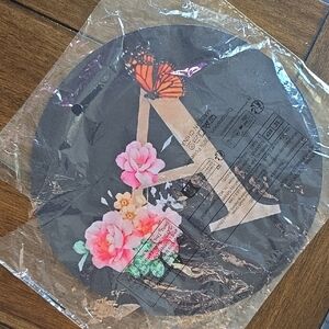 Floral Butterfly Round Mat